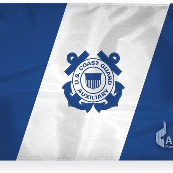 AGAS Coast Guard Auxiliary Ensigns Flag - 15 x 24 Inch