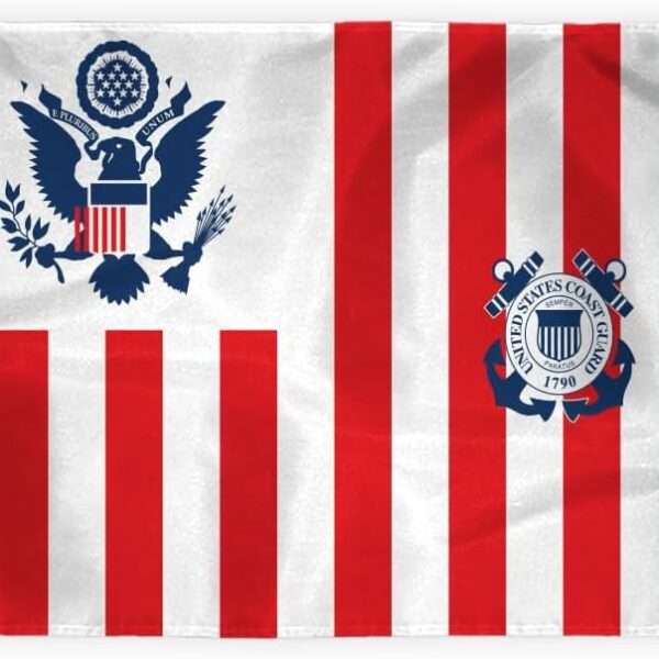 AGAS USA Coast Guard Ensigns Flag - 30 x 48 Inch - Printed 200D Nylon