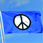Blue peace flag