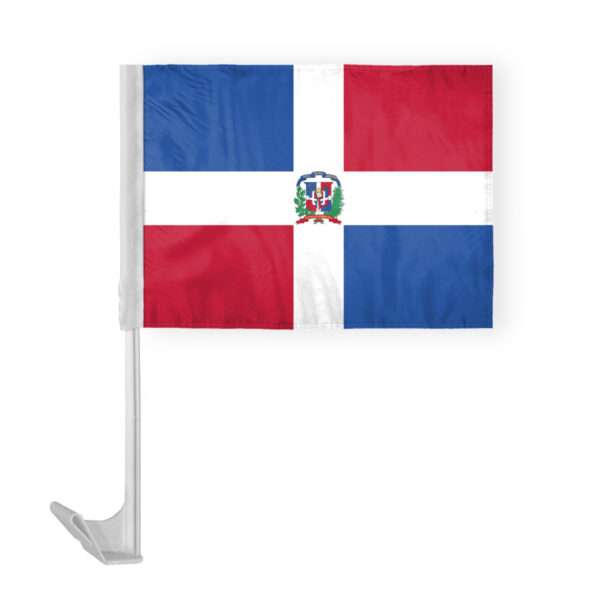 AGAS Dominican Republic Car Flag Premium 10.5x15 inch