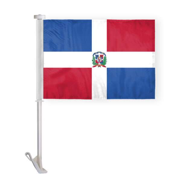AGAS Dominican Republic Car Flag 12x16 inch Polyester