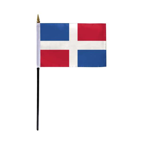 AGAS Dominican Republic Stick Flag 4x6 inch