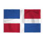 AGAS Dominican Republic Flag - 5x8 ft - Printed Single Sided on 200D Nylon