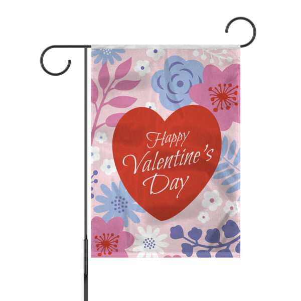 AGAS Valentine's Day Flag,12x18 Inch Valentine's Heart Garden Flag