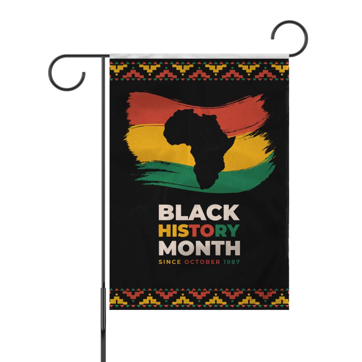 AGAS Black History Month Afro House Flag, 12"x18" Inch
