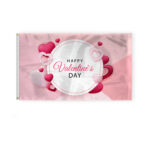 AGAS Happy Valentines Day Pink Flag 3x5 Ft Heavy Duty Nylon