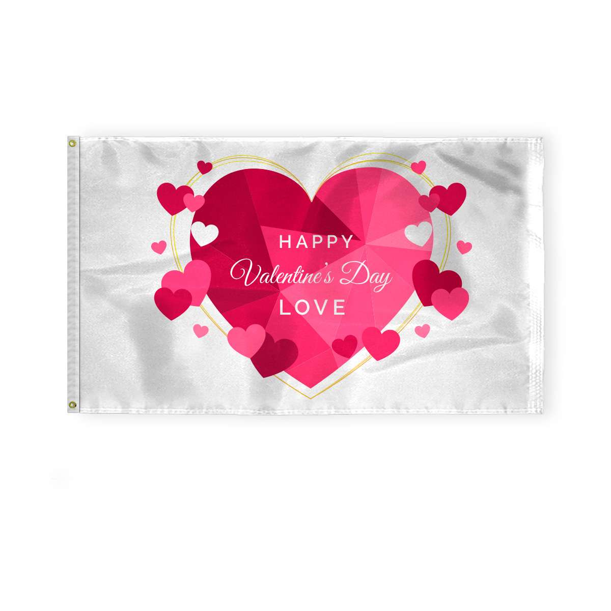AGAS Valentine's Day Love Hearts Flag 3x5 Ft Outdoor Nylon