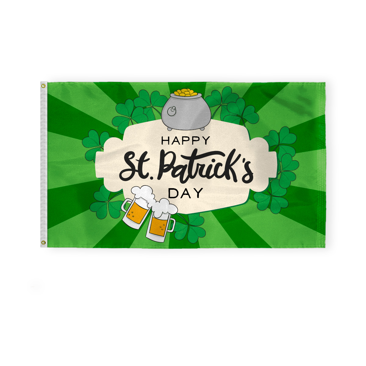 AGAS Happy St Patrick's Day Flag 3 x 5 Ft