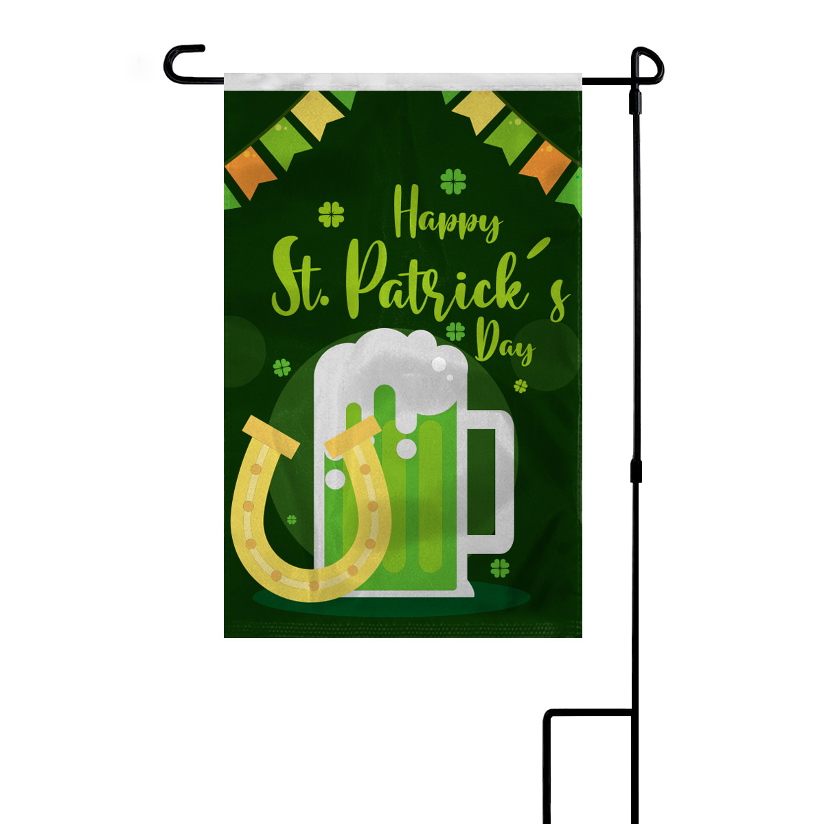 AGAS Welcome St Patricks Day Garden Flag 12x18 Double Sided Vertical