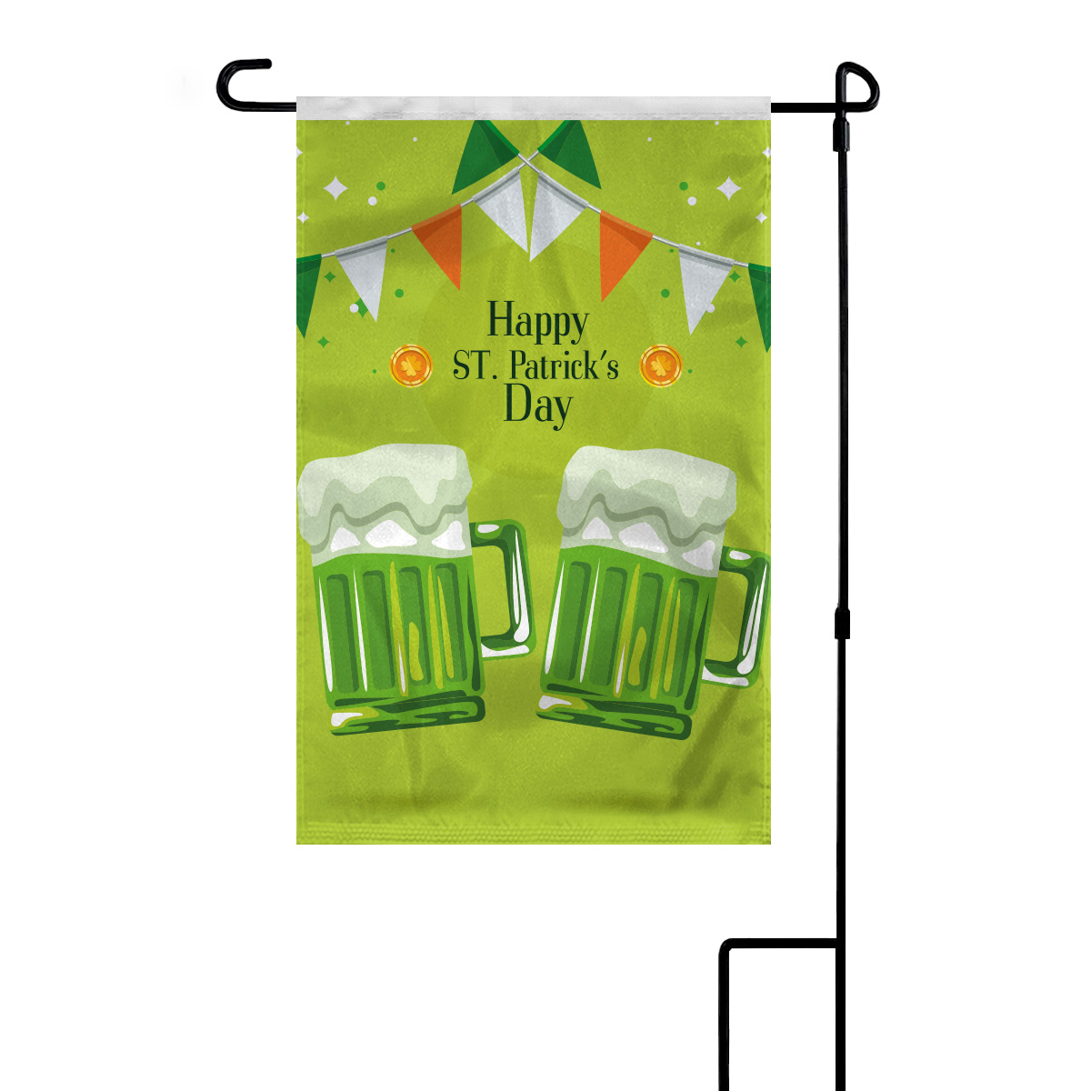 AGAS St Patricks Day Shamrocks Garden Flag