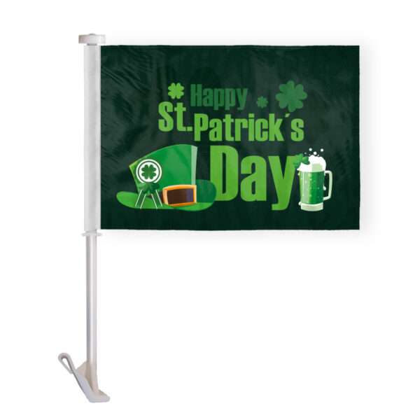 AGAS Happy St Patrick's Day Car Flags