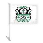 AGAS Happy St Patrick's Day Car Flags for Windows Double Sided Polyester