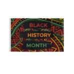 AGAS Black History Month Banner 3 x 5 ft - Juneteenth flags with Brass Grommets