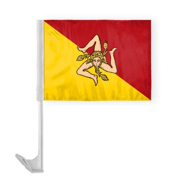 Sicily Car Flag 12x16 inch