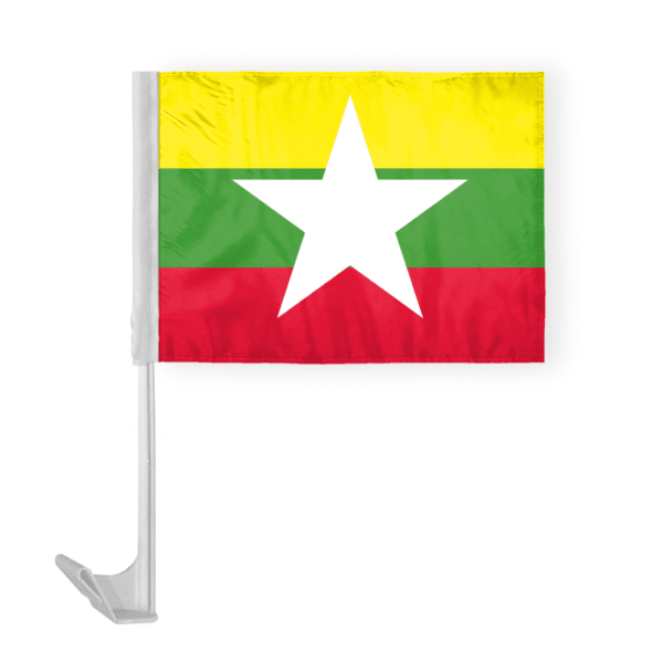 AGAS Myanmar Car Flag 12x16 inch