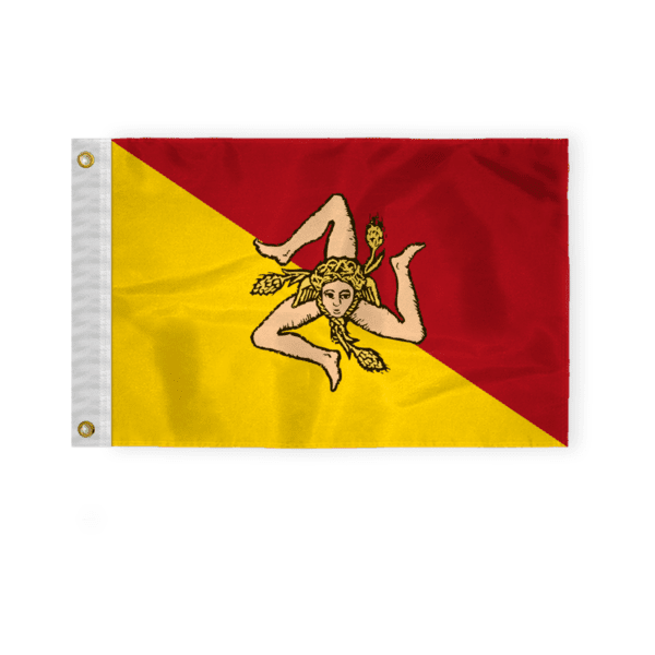 Sicily Courtesy Flag 12x18 inch