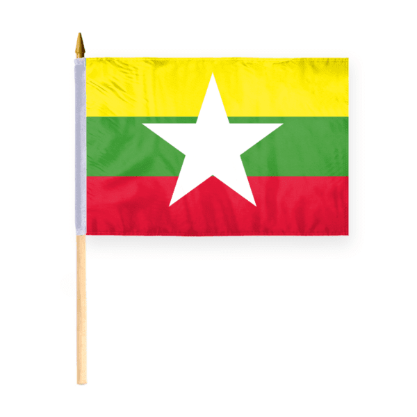 AGAS Small Myanmar Flag 12x18 inch