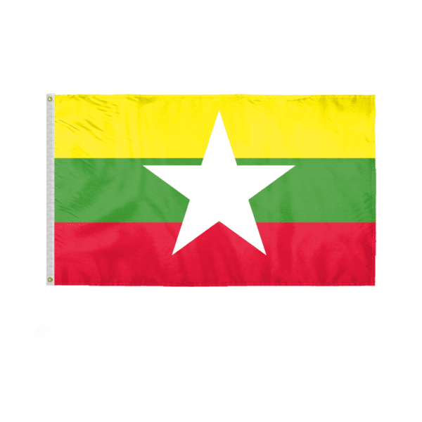 AGAS Myanmar Flag 3x5 ft Polyester