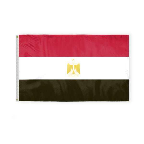 AGAS Egypt Flag - 3x5 ft - Printed Single Sided on Polyester