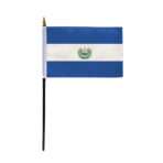 AGAS El Salvador with Seal Stick Flag 4x6 inch