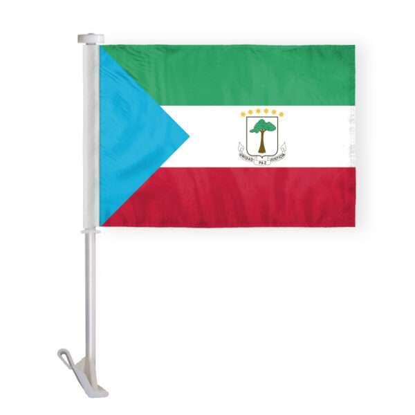 AGAS Equatorial Guinea Car Flag Premium 10.5x15 inch