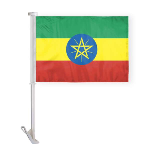 AGAS Ethiopia Car Flag Premium 10.5x15 inch