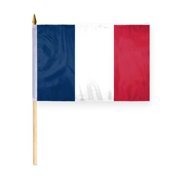AGAS France Stick Flag 12x18 inch