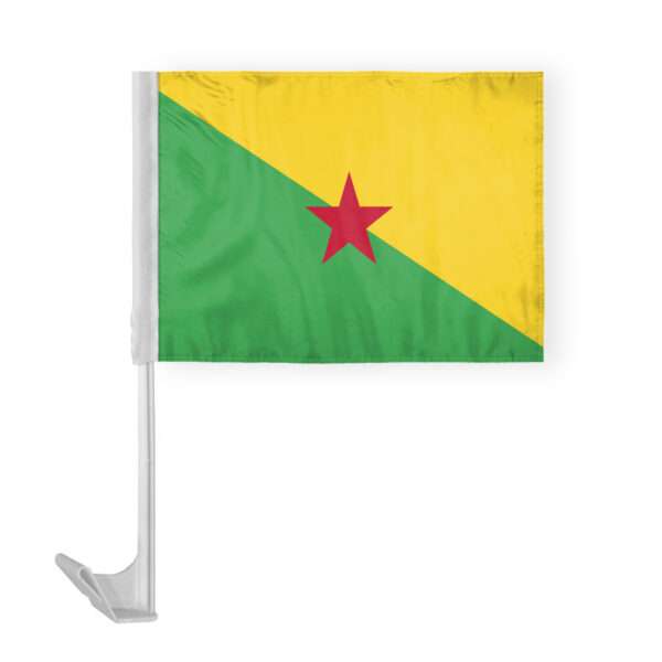AGAS French Guyana Car Flag 12x16 inch