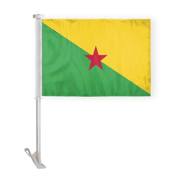 AGAS French Guyana Car Flag Premium 10.5x15 inch