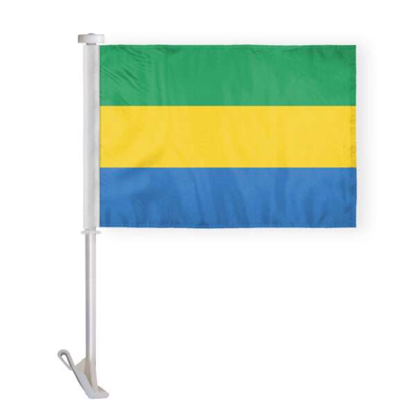 AGAS Gabon Car Flag Premium 10.5x15 inch