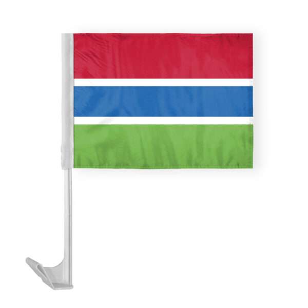 AGAS Gambia Car Flag 12x16 inch