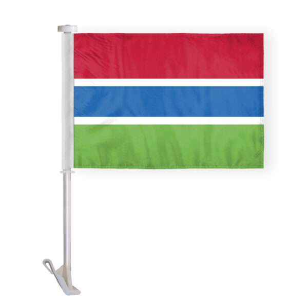 AGAS Gambia Car Flag Premium 10.5x15 inch