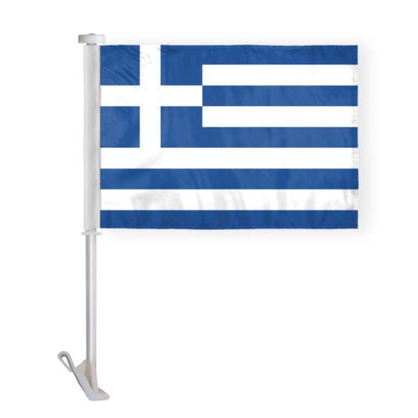 AGAS Greece Car Flag Premium 10.5x15 inch