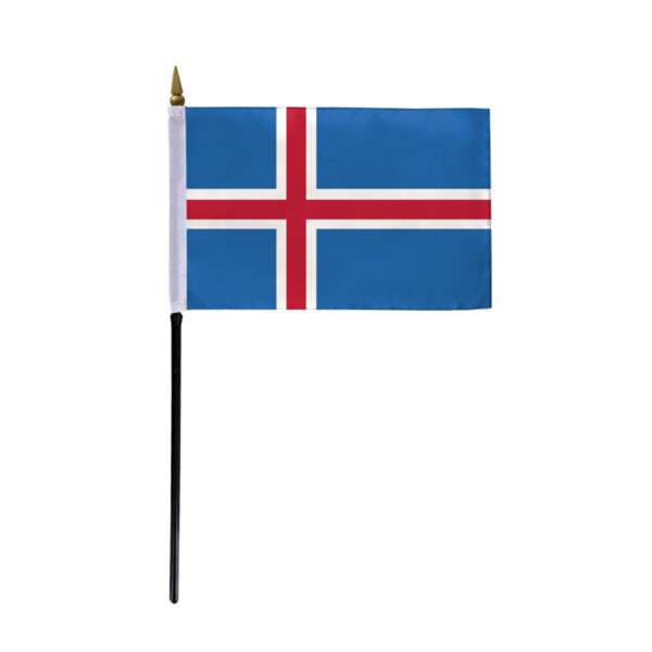 AGAS Small Iceland National Flag 4x6 inch