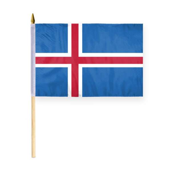 AGAS Small Iceland National Flag 12x18 inch