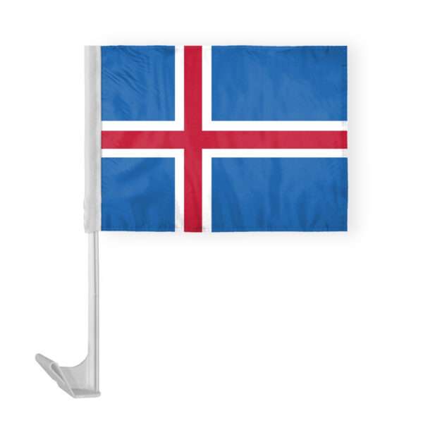 AGAS Iceland Car National Flag 12x16 inch