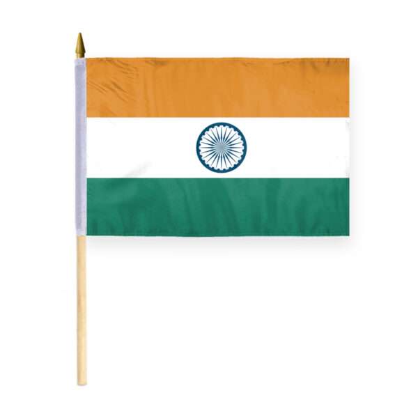 AGAS India Stick Flag 12x18 inch