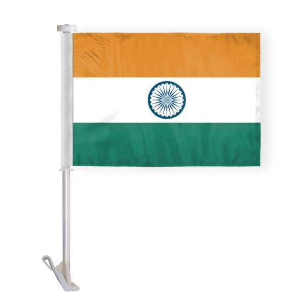 AGAS India Premium Car Flag - 10.5x15 inch