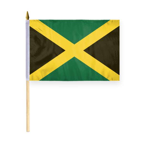 AGAS Jamaica Stick Flag 12x18 inch