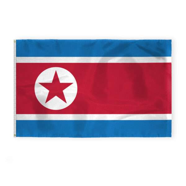 AGAS Big North Korea Flag 5 x 8 ft 200D