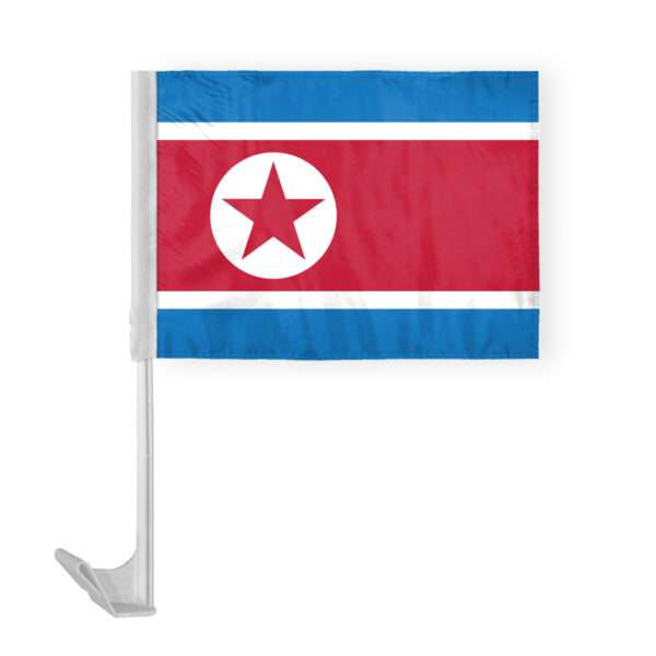 AGAS North Korean Car Flag 12 x 16 inch