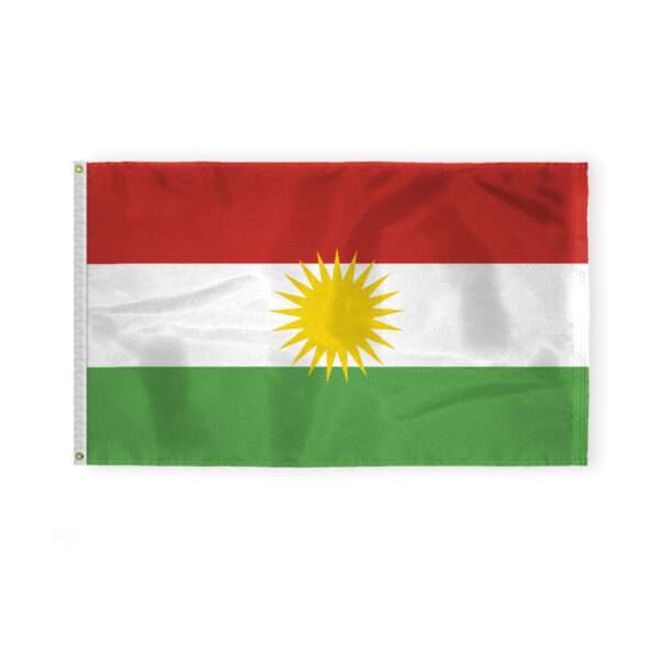 AGAS Kurdistan Flag 3x5 ft 200D