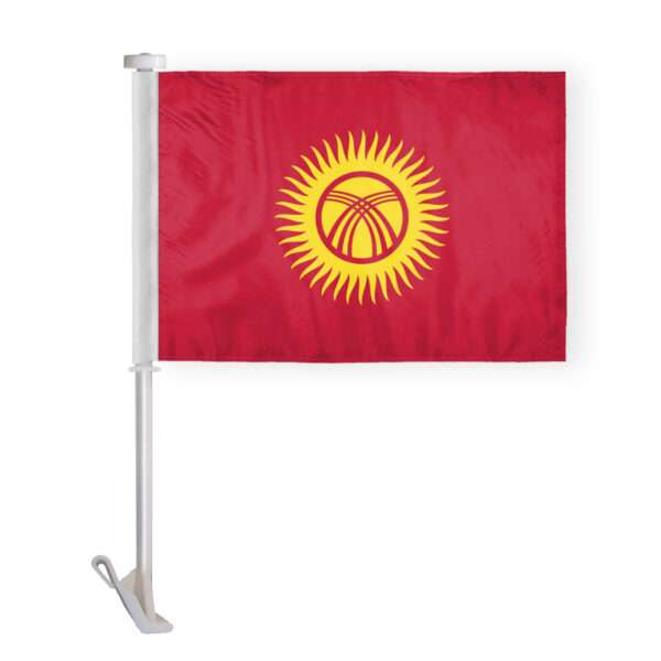 AGAS Kyrgyzstan Car Flag Premium 10.5x15 inch
