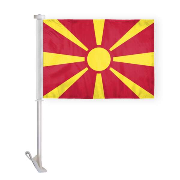 AGAS Macedonia Car Flag Premium 10.5x15 inch