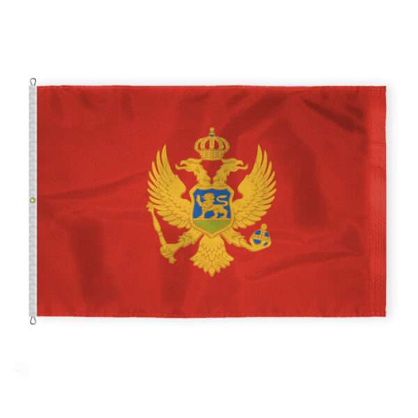 AGAS Montenegro Flag 8x12 ft - Outdoor 200D Nylon