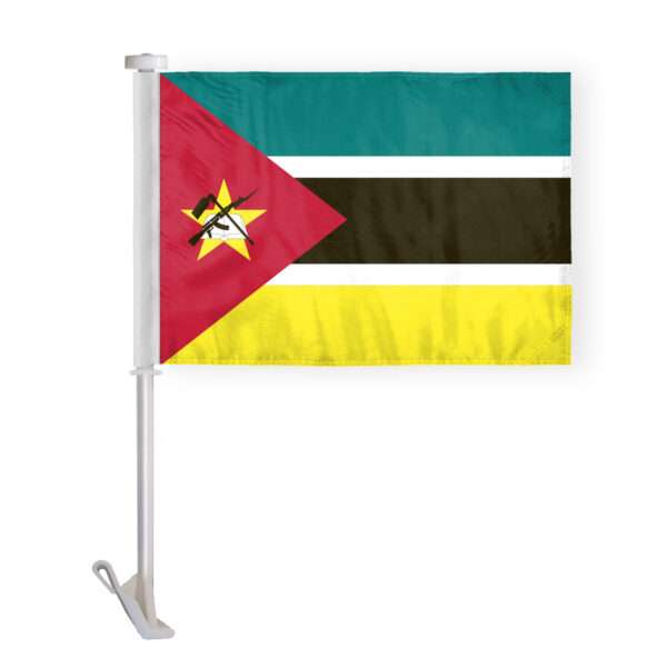 AGAS Mozambique Car Flag Premium 10.5x15 inch