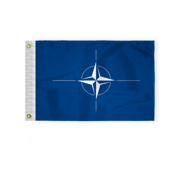 AGAS NATO North Atlantic Treaty Organization Atlantic Alliance Courtesy Flag 12x18 inch