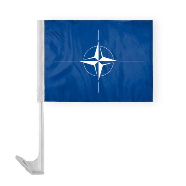 AGAS NATO North Atlantic Treaty Organization Atlantic Alliance Car Flag 12x16 inch