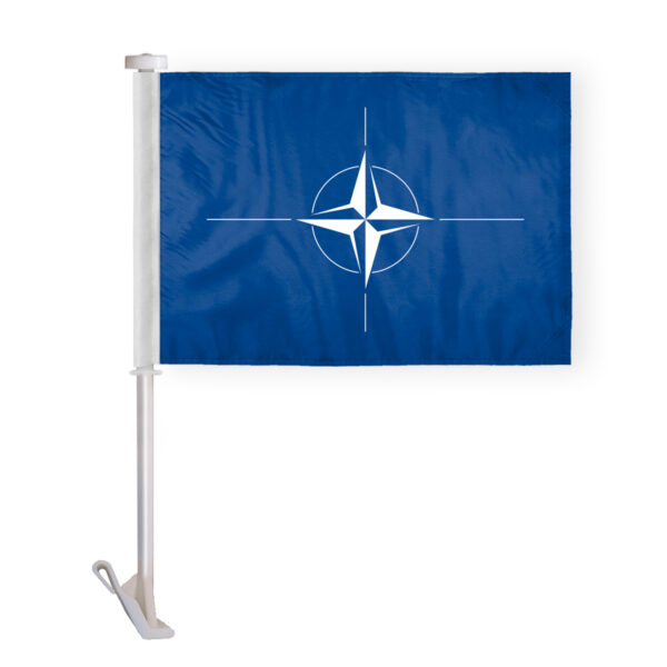 AGAS NATO North Atlantic Treaty Organization Atlantic Alliance Car Flag Premium 10.5x15 inch