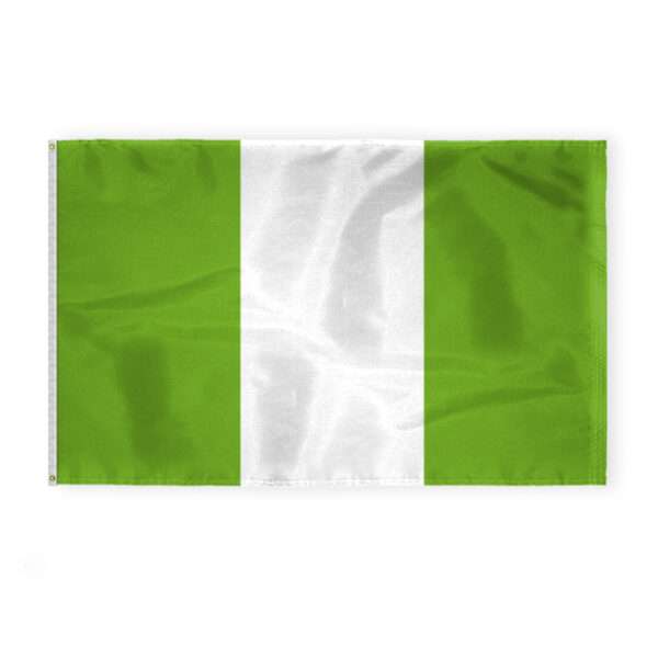 AGAS 5 x 8 Feet Nigeria Flag Heavyweight Nylon Brass Grommets